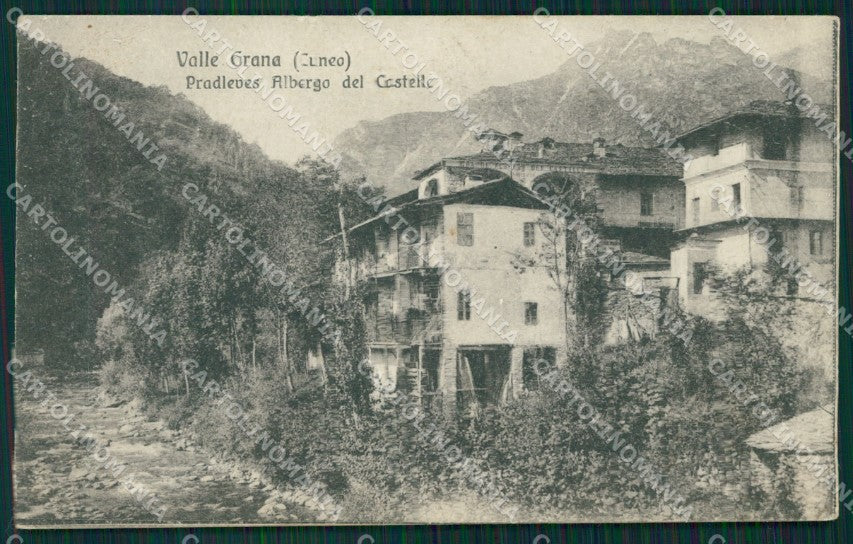Cuneo Pradleves Albergo del Castello PIEGA cartolina MT6309 – fronte
