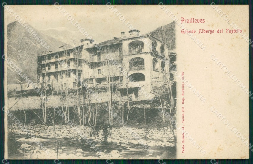 Cuneo Pradleves Grande Albergo del Castello cartolina MT6311 – fronte