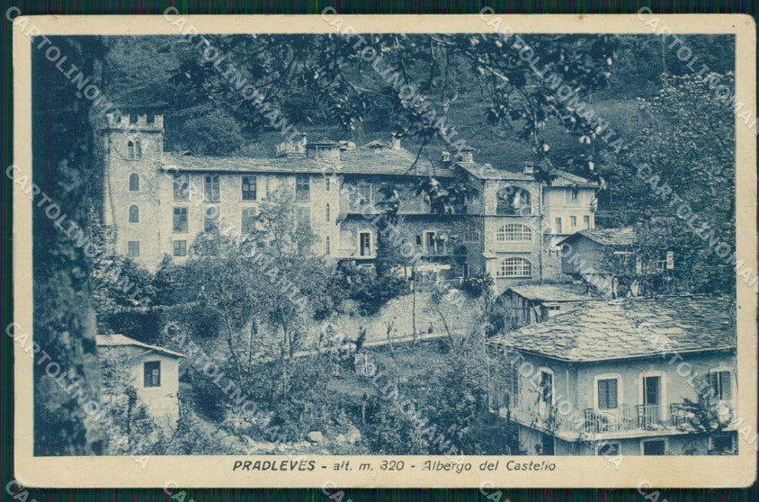Cuneo Pradleves Grande Albergo del Castello cartolina MT6312 – fronte