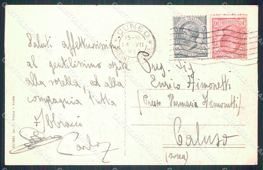 Cuneo Pradleves Borgata Castello cartolina MT6316 – retro
