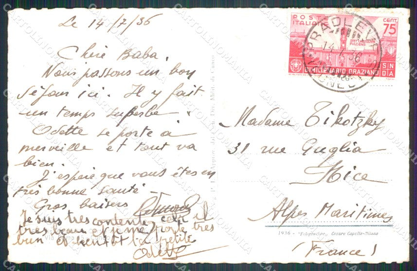 Cuneo Pradleves Panorama cartolina MT6318 – retro