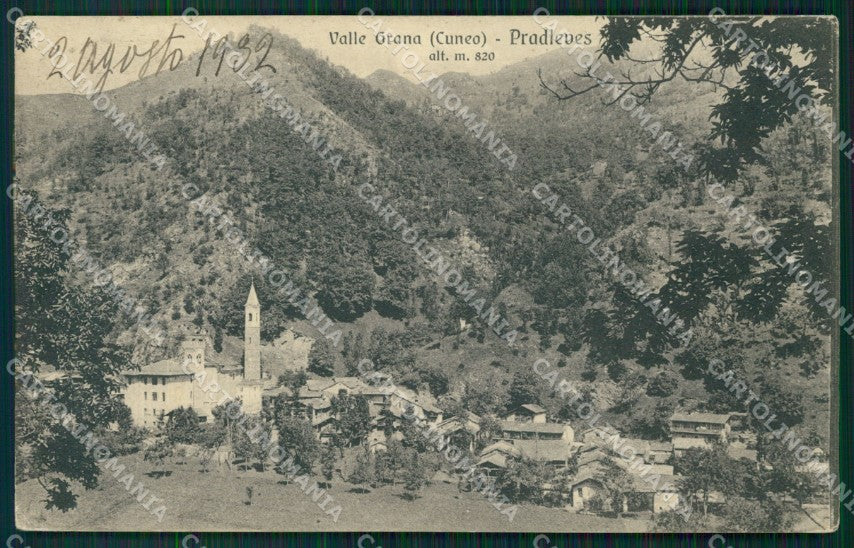 Cuneo Pradleves Panorama cartolina MT6321 – fronte