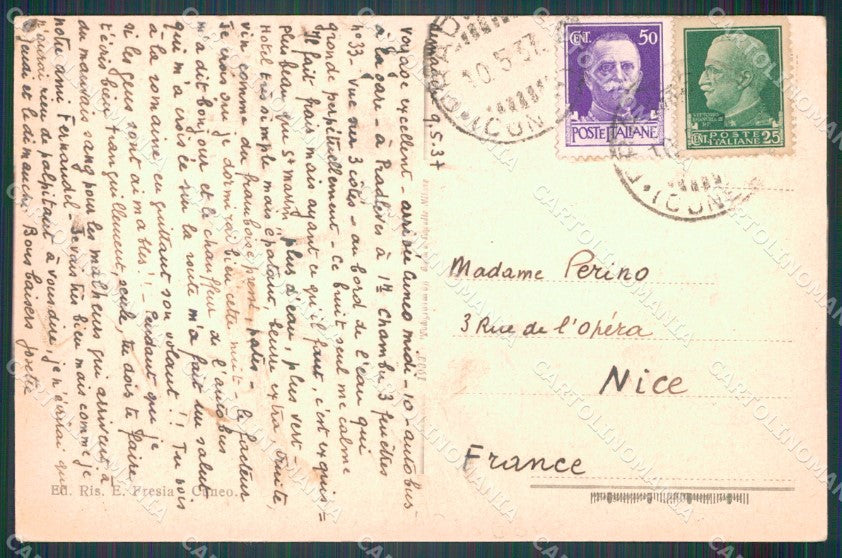 Cuneo Pradleves Panorama cartolina MT6323 – retro