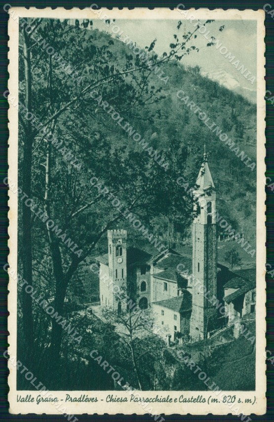 Cuneo Pradleves Chiesa Parrocchiale cartolina MT6327 – fronte