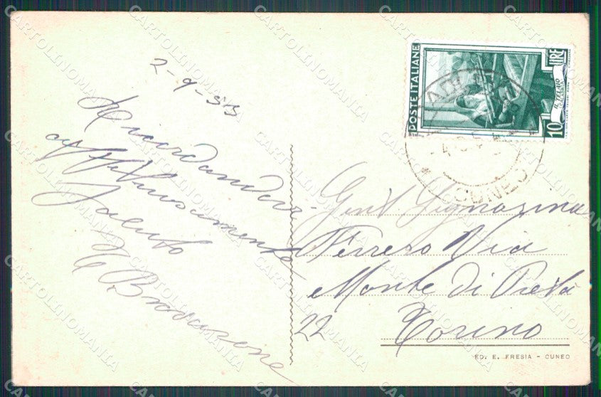 Cuneo Pradleves Municipio Parrocchia cartolina MT6328 – retro