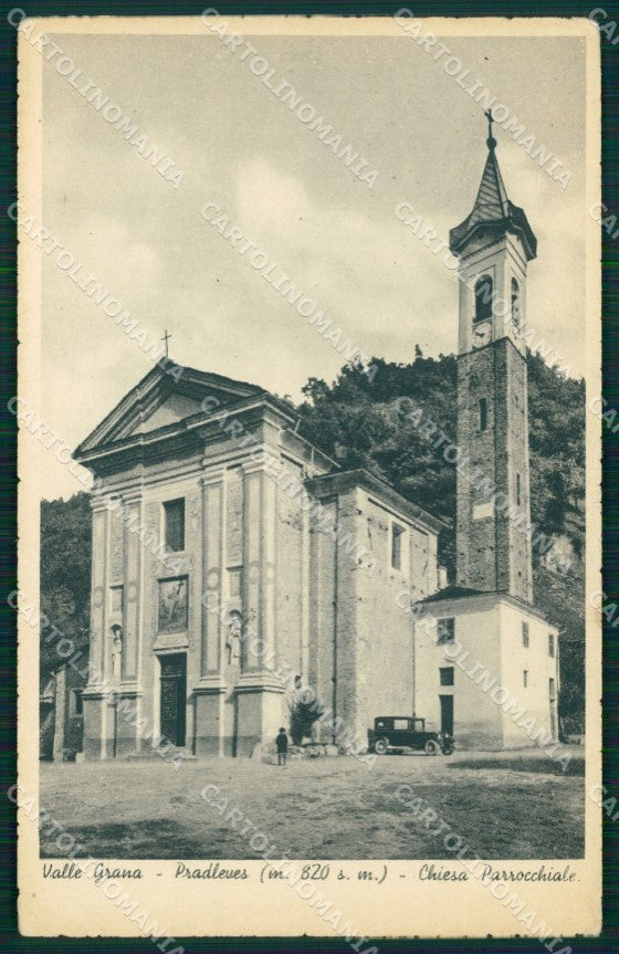 Cuneo Pradleves Chiesa Parrocchiale cartolina MT6330 – fronte