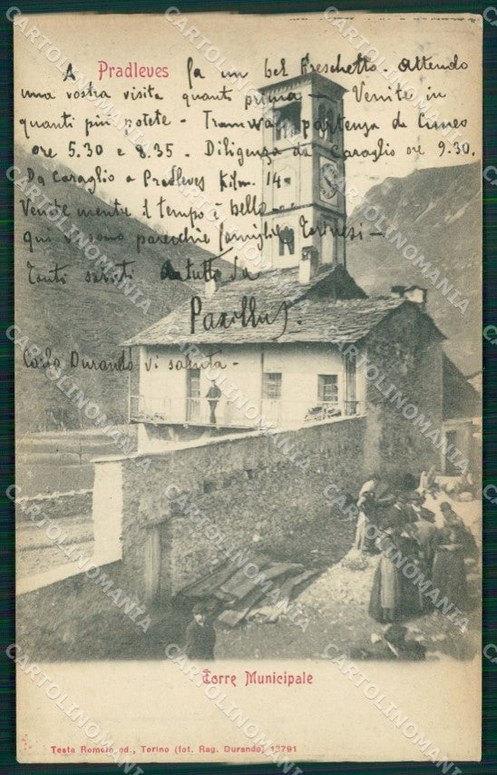 Cuneo Pradleves Torre Municipale cartolina MT6333 – fronte