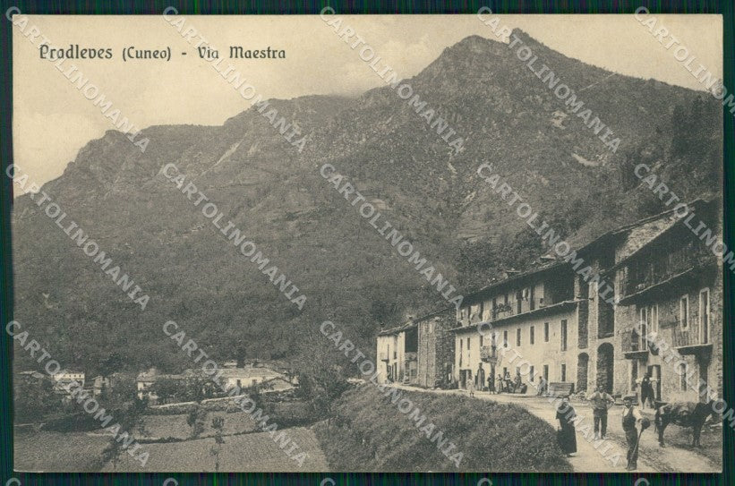 Cuneo Pradleves Via Maestra cartolina MT6334 – fronte