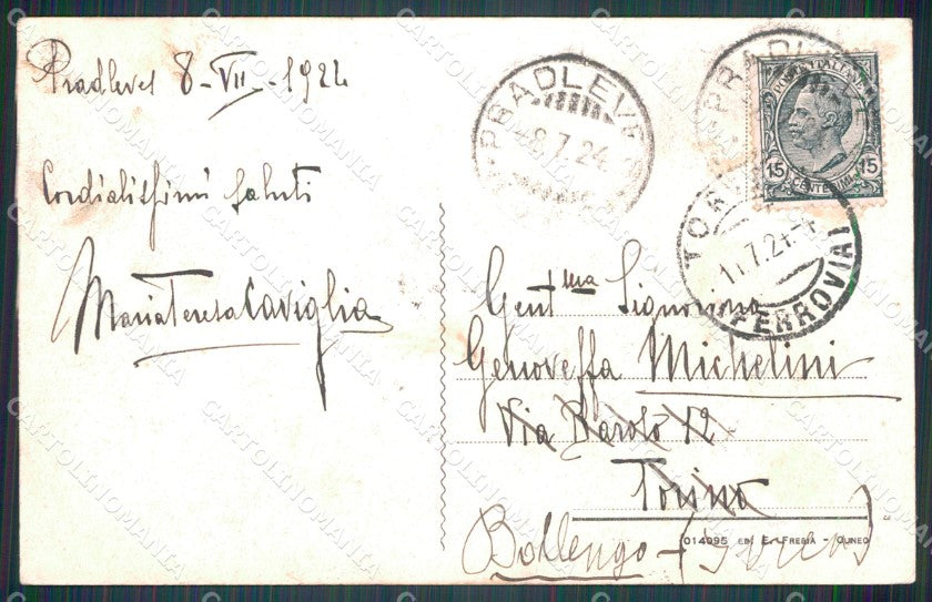 Cuneo Pradleves Via Maestra cartolina MT6335 – retro