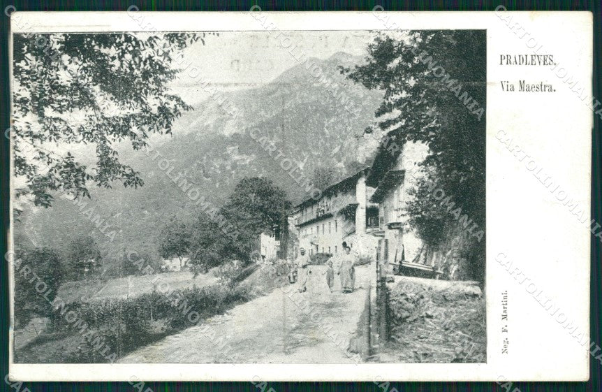 Cuneo Pradleves Via Maestra cartolina MT6336 – fronte