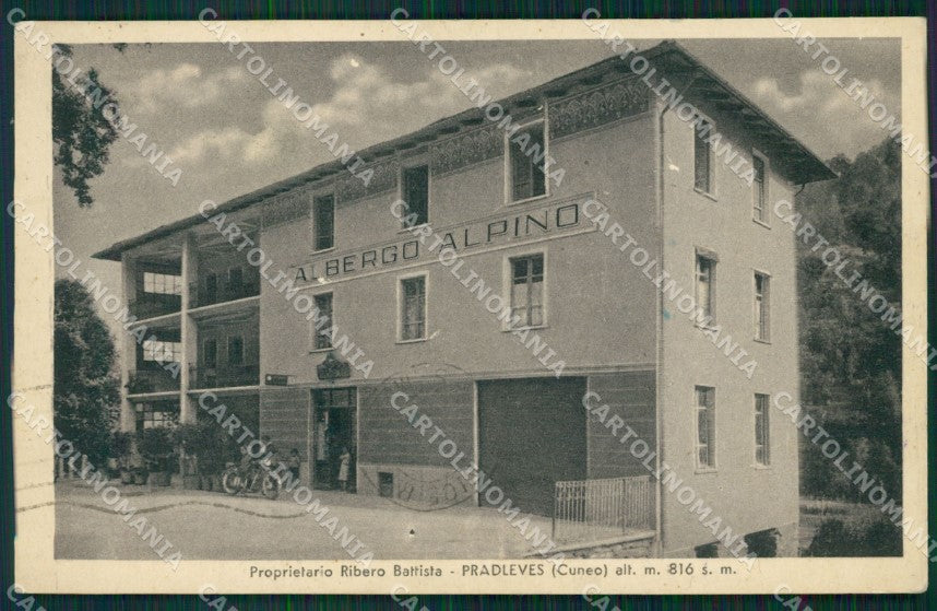 Cuneo Pradleves Albergo Alpino cartolina MT6340 – fronte