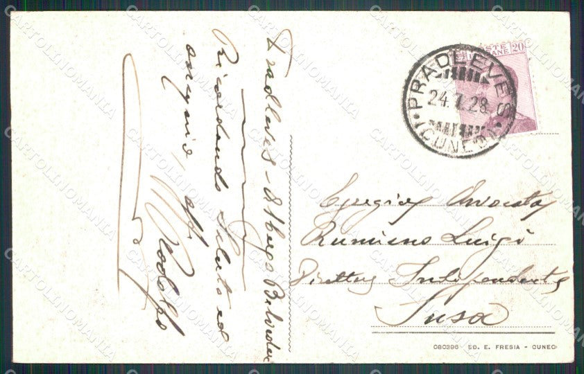 Cuneo Pradleves Albergo Tre Verghe Oro cartolina MT6342 – retro