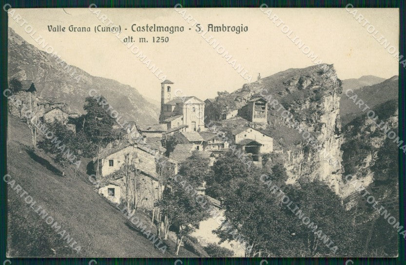 Cuneo Castelmagno Valle Grana Sant'Ambrogio cartolina MT6352 – fronte