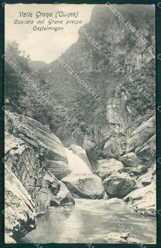 Cuneo Castelmagno Valle Grana Cascata cartolina MT6354 – fronte