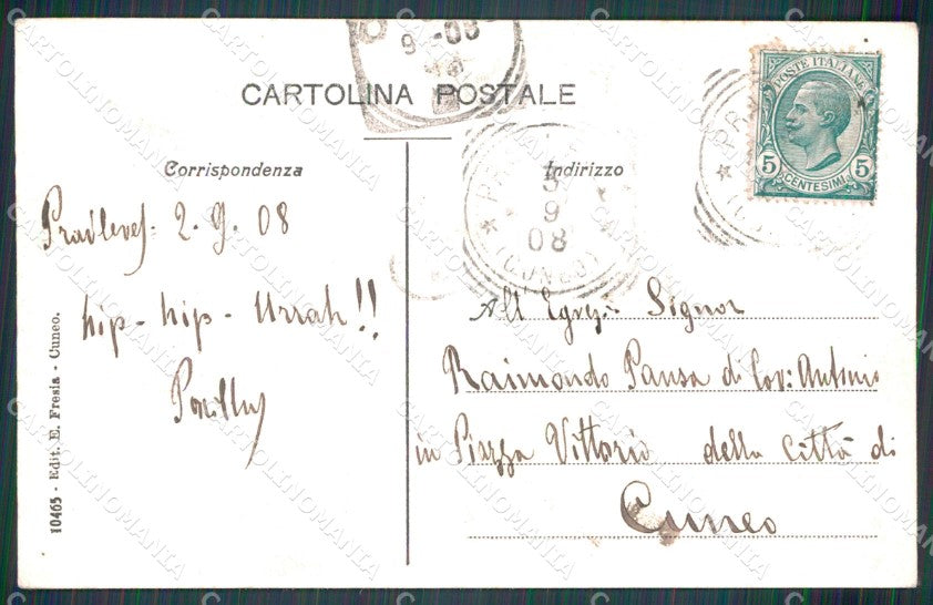 Cuneo Castelmagno Valle Grana Cascata cartolina MT6354 – retro