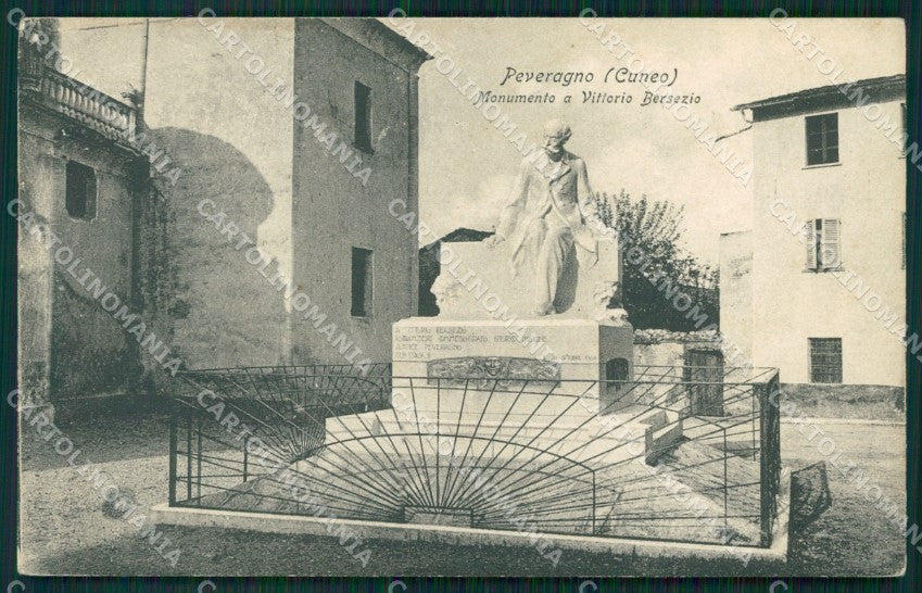 Cuneo Peveragno Monumento Vittorio Bersezio cartolina MT6368 – fronte