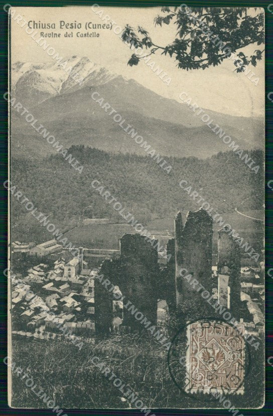 Cuneo Chiusa Pesio Castello cartolina MT6374 – fronte