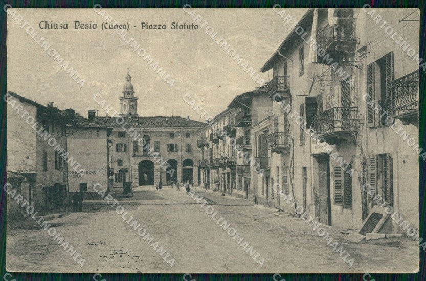 Cuneo Chiusa Pesio Piazza Statuto cartolina MT6375 – fronte