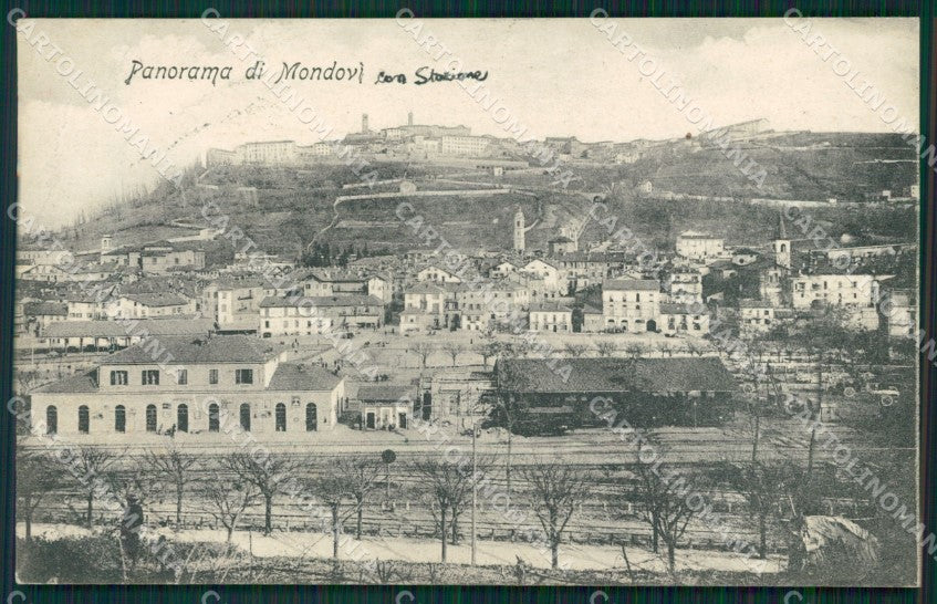 Cuneo Mondovì Stazione PIEGHE cartolina MT6398 – fronte