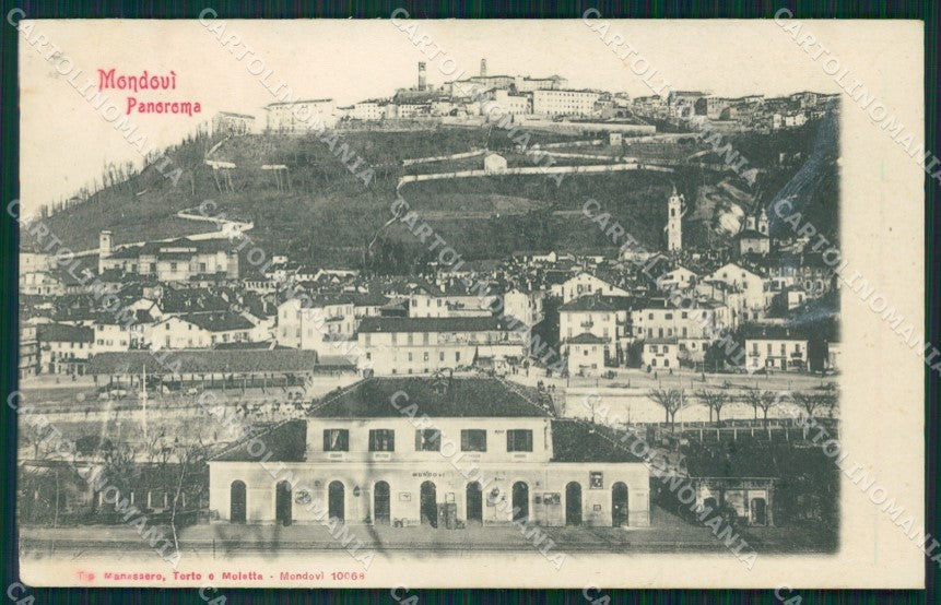 Cuneo Mondovì Stazione SCOLLATA cartolina MT6399 – fronte