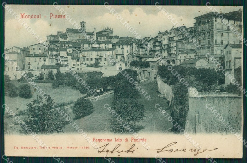 Cuneo Mondovì Panorama Ponente cartolina MT6400 – fronte