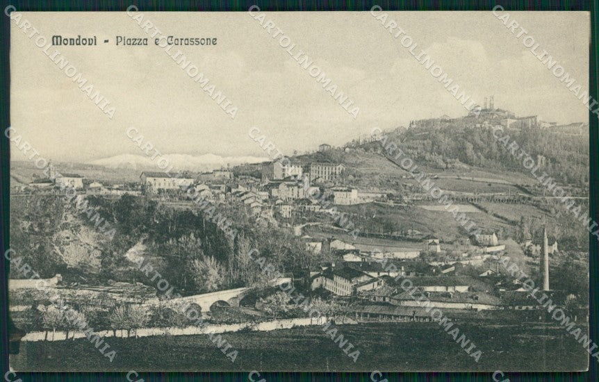 Cuneo Mondovì Piazza Carassone cartolina MT6403 – fronte