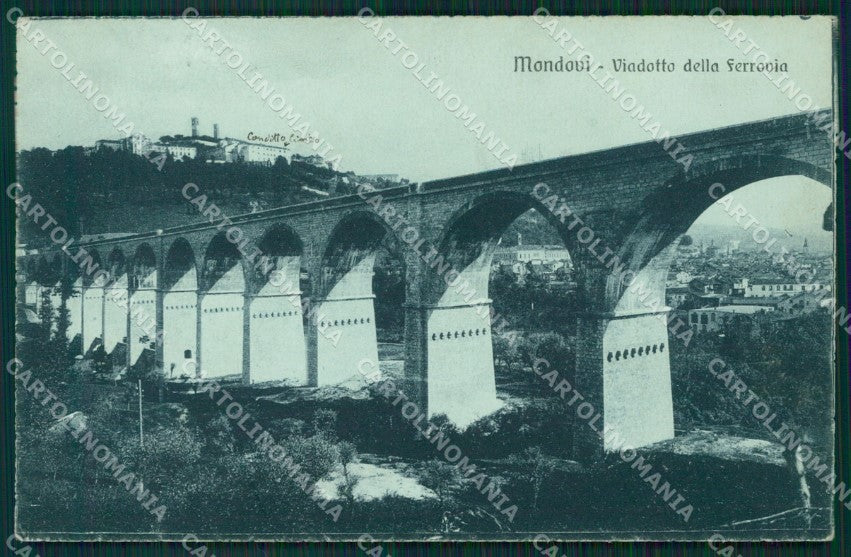 Cuneo Mondovì Viadotto della Ferrovia cartolina MT6407 – fronte