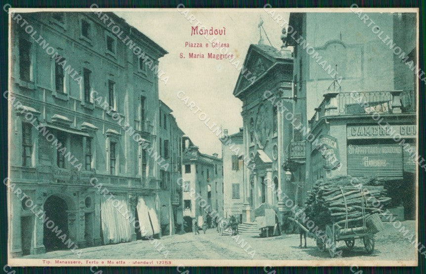 Cuneo Mondovì Piazza Santa Maria Maggiore cartolina MT6416 – fronte