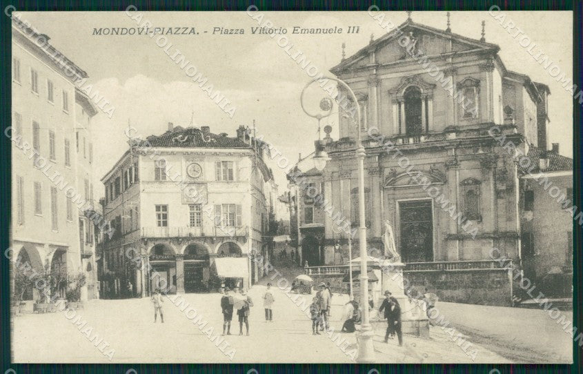 Cuneo Mondovì Piazza Vittorio Emanuele III cartolina MT6417 – fronte