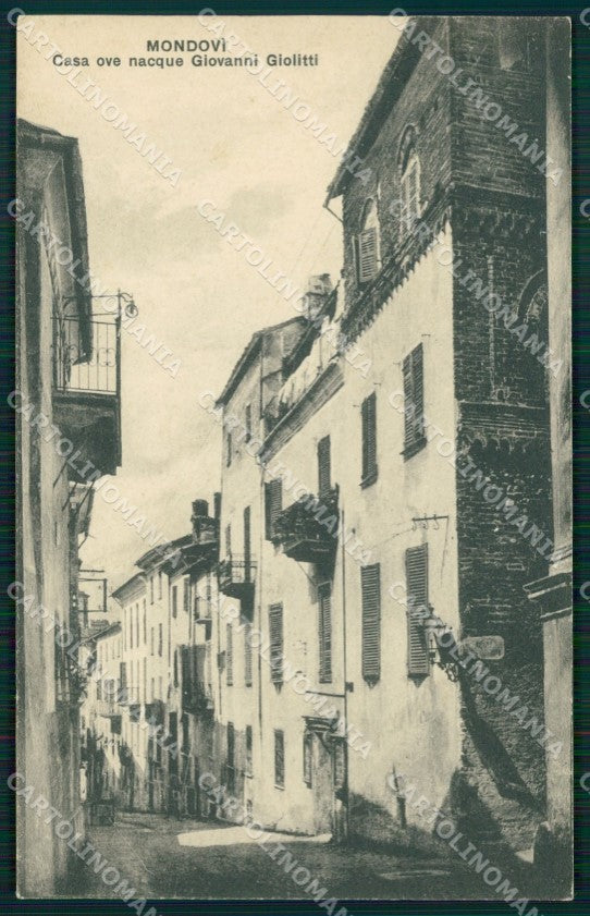 Cuneo Mondovì Casa Natale Giolitti cartolina MT6427 – fronte