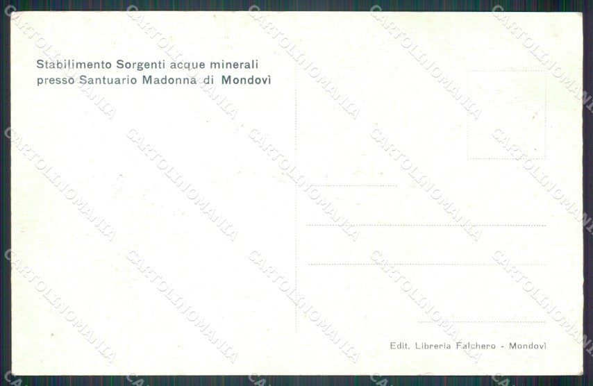Cuneo Mondovì Santuario Madonna Sorgenti cartolina MT6439 – retro