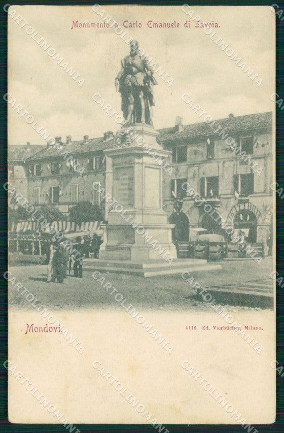 Cuneo Mondovì Monumento Carlo Emanuele I cartolina MT6455 – fronte