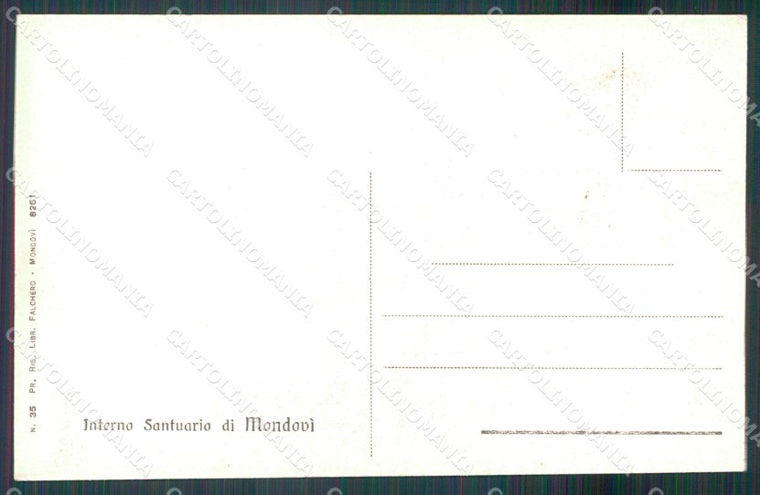 Cuneo Mondovì Vicoforte Santuario di cartolina MT6459 – retro