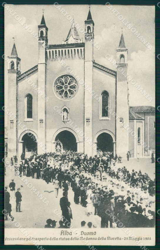 Cuneo Alba Processione Madonna della Moretta cartolina MT6488 – fronte