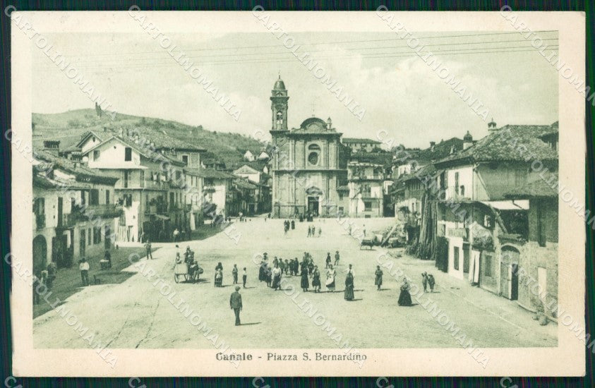Cuneo Canale Piazza San Bernardino cartolina MT6500 – fronte
