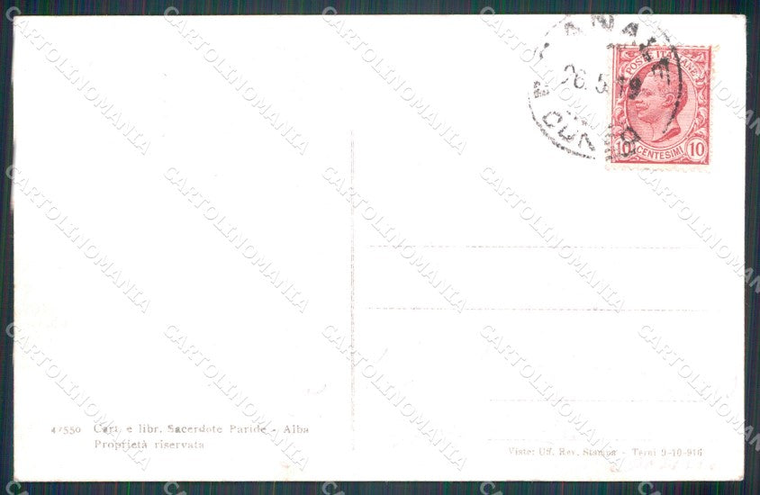 Cuneo Canale Piazza San Bernardino cartolina MT6500 – retro