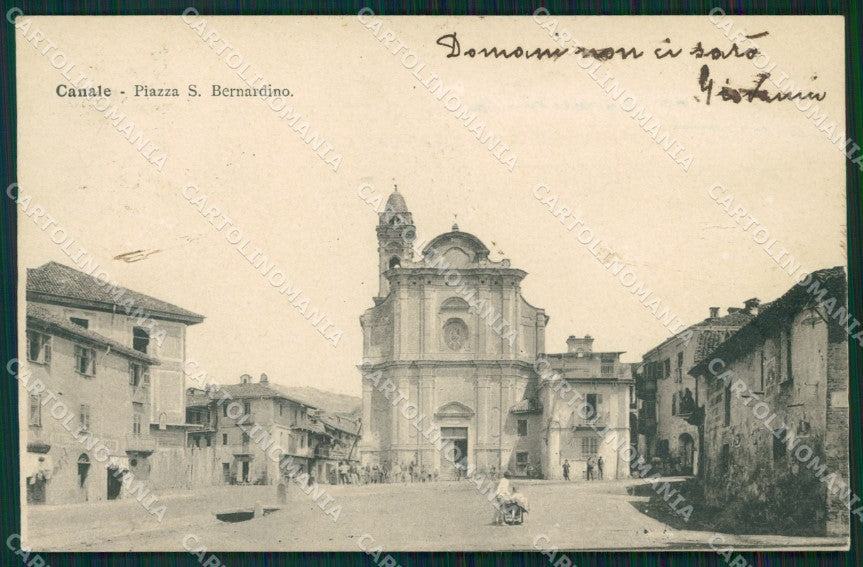 Cuneo Canale Piazza San Bernardino cartolina MT6501 – fronte