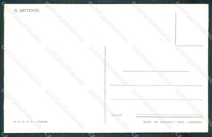 Cuneo Cherasco Via Garibaldi Autopostale cartolina MT6508 – retro