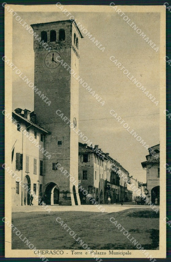 Cuneo Cherasco Torre Municipale cartolina MT6512 – fronte