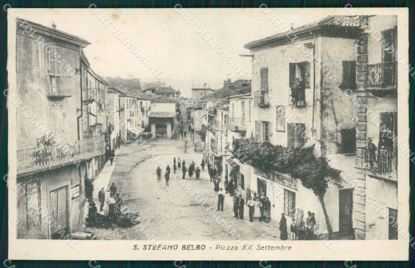 Cuneo Santo Stefano Belbo piazza XX Settembre cartolina MT6521 – fronte