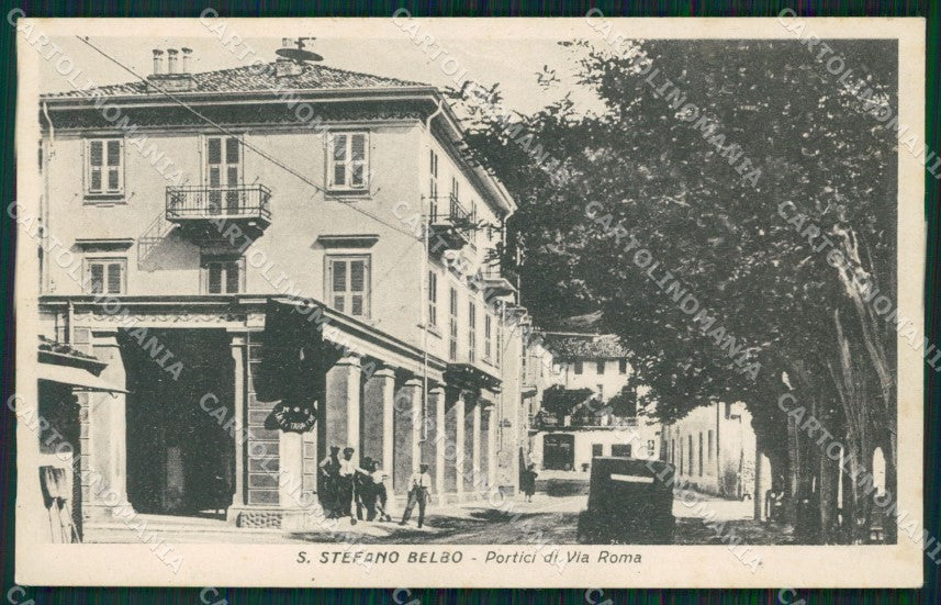 Cuneo Santo Stefano Belbo Portici Via Roma cartolina MT6522 – fronte