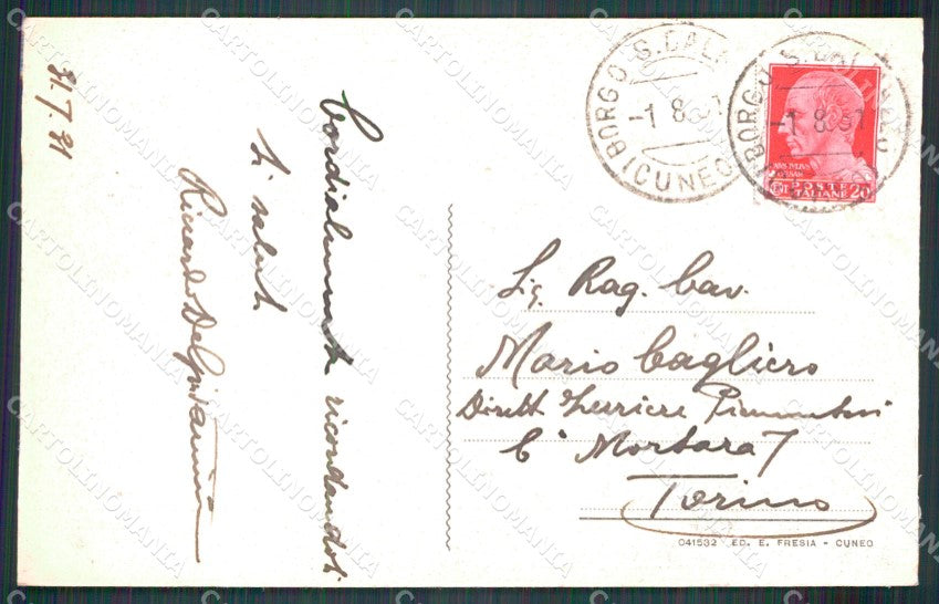 Cuneo Roccasparvera Valle Stura cartolina MT6526 – retro