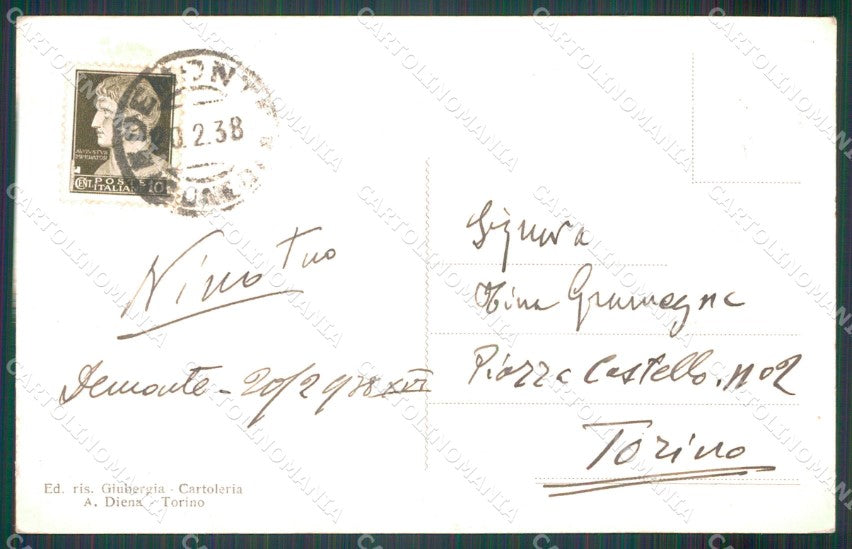 Cuneo Demonte Valle Stura Via Umberto I cartolina MT6543 – retro