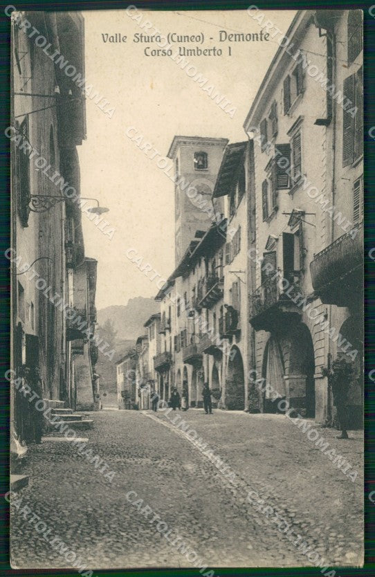 Cuneo Demonte Valle Stura Corso Umberto I cartolina MT6544 – fronte