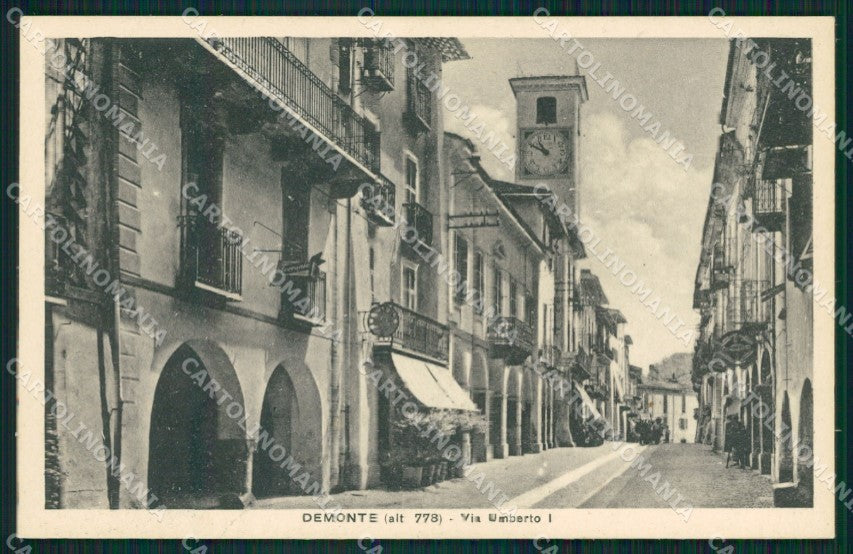 Cuneo Demonte Valle Stura Via Umberto I cartolina MT6546 – fronte