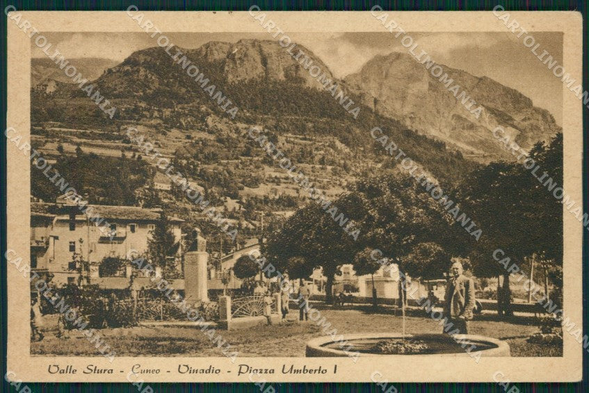 Cuneo Vinadio Piazza Umberto I cartolina MT6557 – fronte
