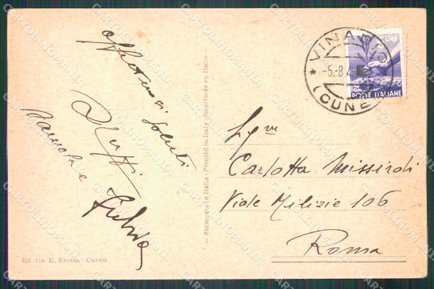 Cuneo Vinadio Piazza Umberto I cartolina MT6557 – retro