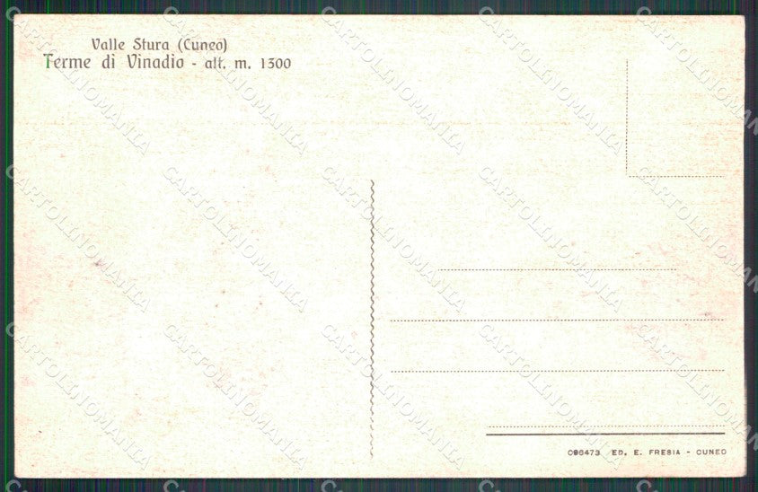 Cuneo Vinadio Bagni di cartolina MT6573 – retro