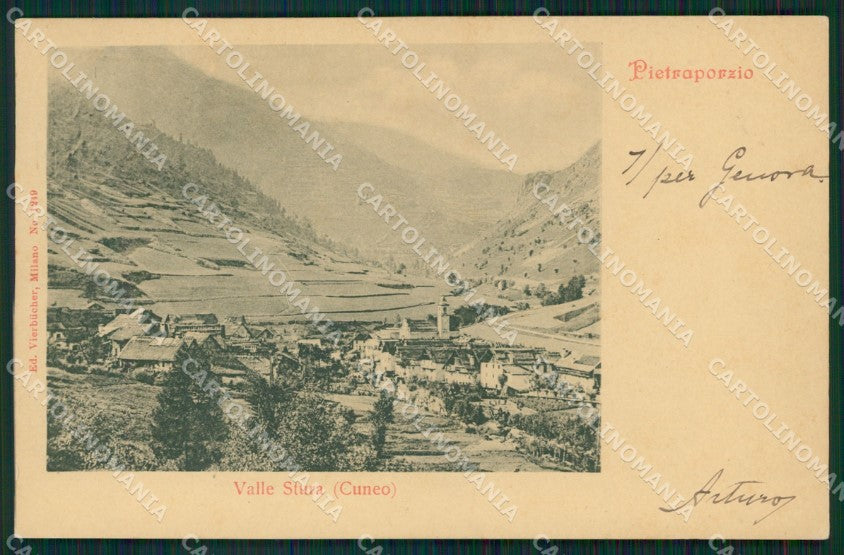 Cuneo Pietraporzio cartolina MT6583 – fronte