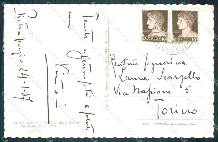 Cuneo Pietraporzio cartolina MT6586 – retro